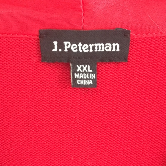 J Peterman Deep Red Satin Bow Sweater XXL - Picture 3 of 6